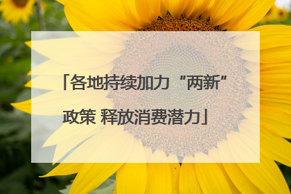 各地持续加力“两新”政策 释放消费潜力