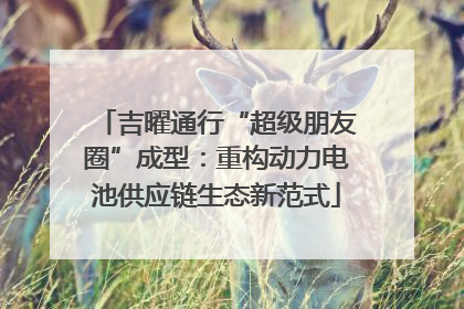 吉曜通行“超级朋友圈”成型:重构动力电池供应链生态新范式