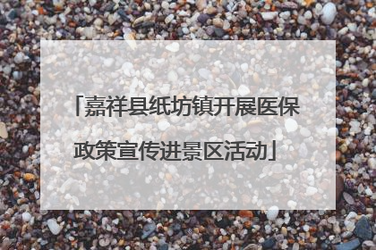 嘉祥县纸坊镇开展医保政策宣传进景区活动