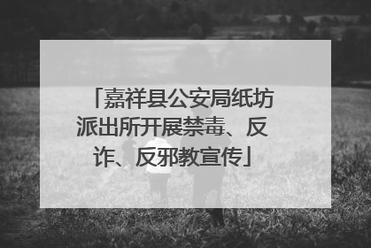 嘉祥县公安局纸坊派出所开展禁毒、反诈、反邪教宣传