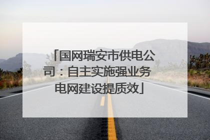 国网瑞安市供电公司：自主实施强业务 电网建设提质效