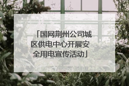 国网荆州公司城区供电中心开展安全用电宣传活动