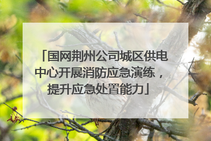 国网荆州公司城区供电中心开展消防应急演练，提升应急处置能力