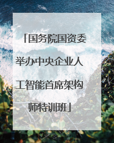 国务院国资委举办中央企业人工智能首席架构师特训班