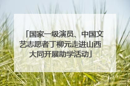 国家一级演员、中国文艺志愿者丁柳元走进山西大同开展助学活动