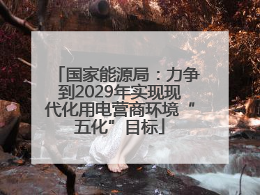 国家能源局：力争到2029年实现现代化用电营商环境“五化”目标