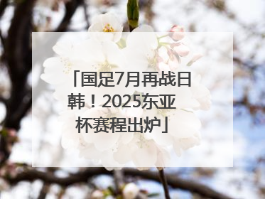 国足7月再战日韩！2025东亚杯赛程出炉