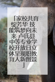 家校共育绽芳华 技能筑梦向未来 卢氏县中等专业学校开放日立体呈现职教育人新图景
