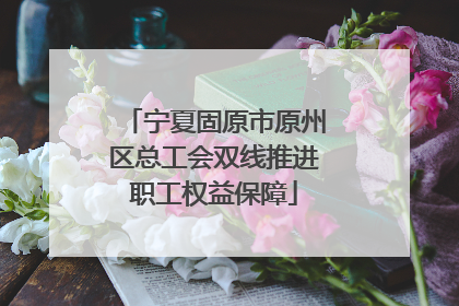宁夏固原市原州区总工会双线推进职工权益保障