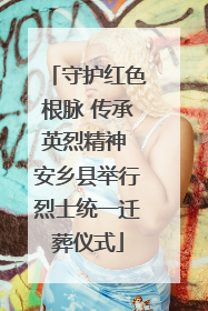 守护红色根脉 传承英烈精神 安乡县举行烈士统一迁葬仪式