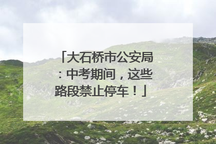 大石桥市公安局：中考期间，这些路段禁止停车！