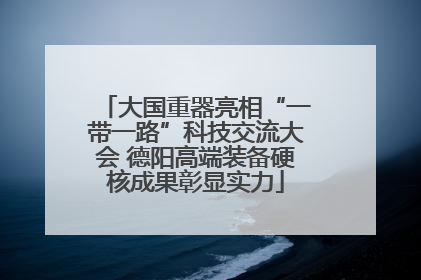 大国重器亮相“一带一路”科技交流大会 德阳高端装备硬核成果彰显实力