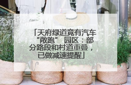 天府绿道竟有汽车“敞跑” 园区：部分路段和村道重叠，已做减速提醒