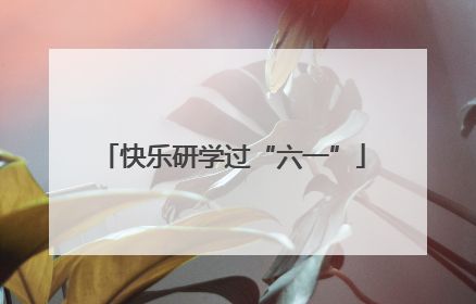 快乐研学过“六一”