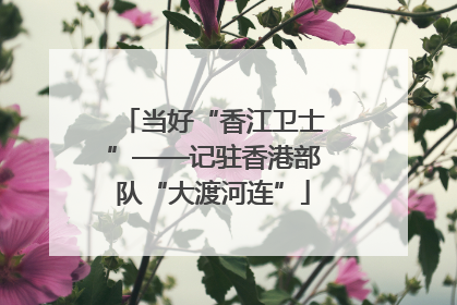 当好“香江卫士”——记驻香港部队“大渡河连”