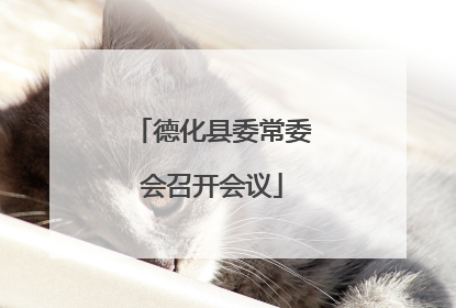 德化县委常委会召开会议