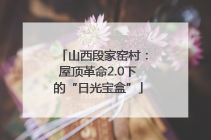 山西段家窑村：屋顶革命2.0下的“日光宝盒”