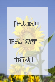 巴基斯坦正式启动军事行动