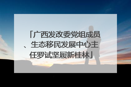 广西发改委党组成员、生态移民发展中心主任罗试坚履新桂林