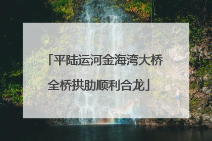 平陆运河金海湾大桥全桥拱肋顺利合龙