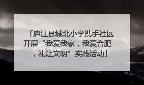 庐江县城北小学携手社区开展“我爱我家，我爱合肥，礼让文明”实践活动