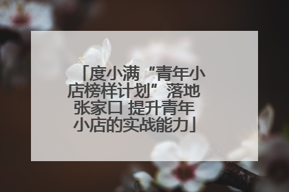 度小满“青年小店榜样计划”落地张家口 提升青年小店的实战能力