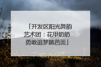 开发区阳光舞韵艺术团：花甲奶奶勇敢追梦跳芭蕾