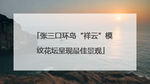 张三口环岛“祥云”模纹花坛呈现最佳景观