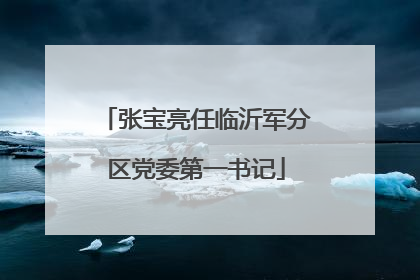 张宝亮任临沂军分区党委第一书记