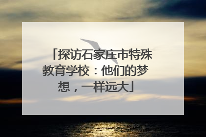 探访石家庄市特殊教育学校：他们的梦想，一样远大