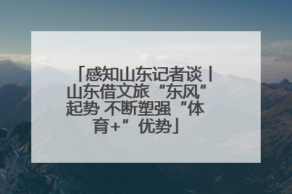 感知山东记者谈丨山东借文旅“东风”起势 不断塑强“体育+”优势