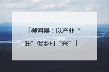 柳河县：以产业“旺”促乡村“兴”