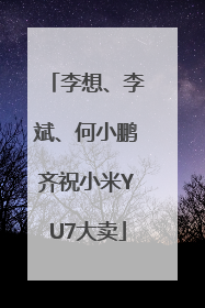 李想、李斌、何小鹏齐祝小米YU7大卖