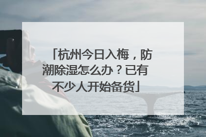 杭州今日入梅,防潮除湿怎么办?已有不少人开始备货