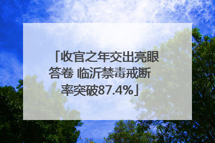 收官之年交出亮眼答卷 临沂禁毒戒断率突破87.4%