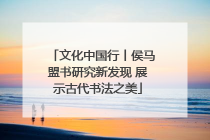 文化中国行丨侯马盟书研究新发现 展示古代书法之美