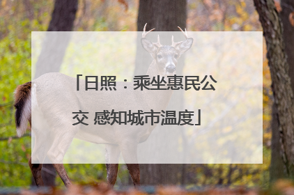 日照：乘坐惠民公交 感知城市温度