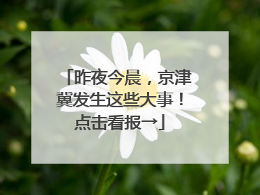 昨夜今晨，京津冀发生这些大事！点击看报→