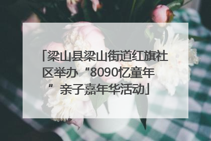 梁山县梁山街道红旗社区举办“8090忆童年”亲子嘉年华活动