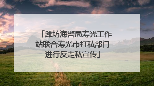 潍坊海警局寿光工作站联合寿光市打私部门进行反走私宣传