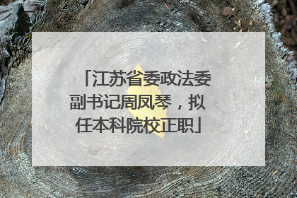 江苏省委政法委副书记周凤琴，拟任本科院校正职