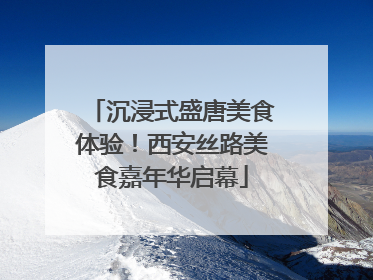 沉浸式盛唐美食体验！西安丝路美食嘉年华启幕