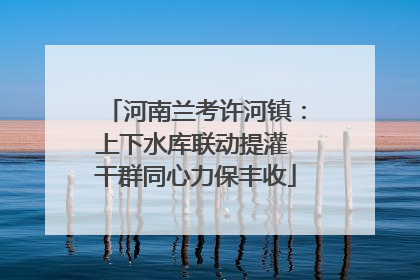 河南兰考许河镇：上下水库联动提灌 干群同心力保丰收