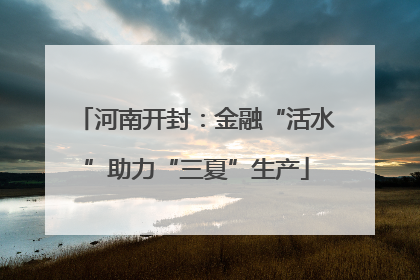 河南开封：金融“活水”助力“三夏”生产