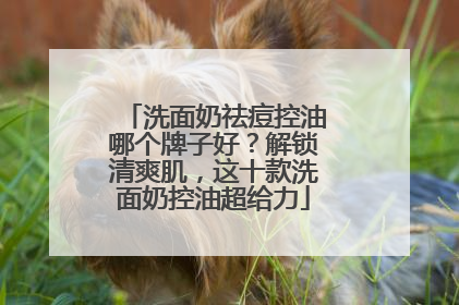 洗面奶祛痘控油哪个牌子好？解锁清爽肌，这十款洗面奶控油超给力