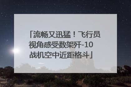 流畅又迅猛！飞行员视角感受数架歼-10战机空中近距格斗