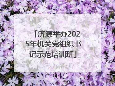 济源举办2025年机关党组织书记示范培训班