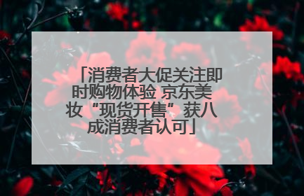 消费者大促关注即时购物体验 京东美妆“现货开售”获八成消费者认可