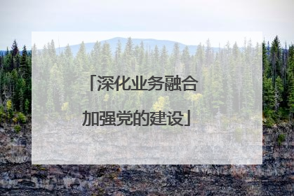深化业务融合 加强党的建设