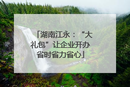 湖南江永：“大礼包”让企业开办省时省力省心